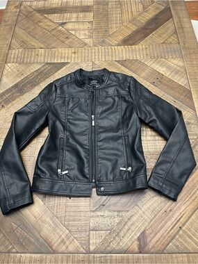 Ashley by 26 International Black Faux Leather Moto Jacket